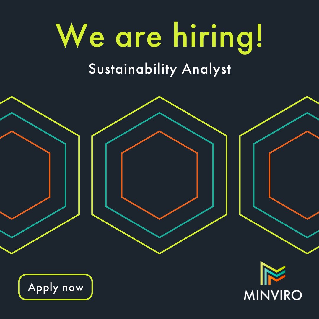 🚨 Minviro is hiring! 🚨 🚀 We are looking for someone with an interest in #sustainability & background in #geosciences, #engineering or #batteries to join our further expanding team. Please see the below #job advert and get in contact if you have Qs! lnkd.in/eHDiEsxe
