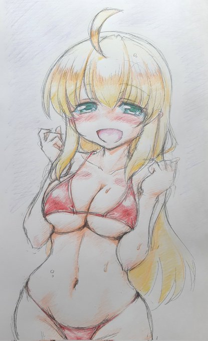 こちらもぬりぬりしました。
あろよいさん(@aroaroyoiyoi486)とこのアロリシアさん水着絵。
#あろりしあーと
#よそのこ https://t.co/sYd4h1zmqI 