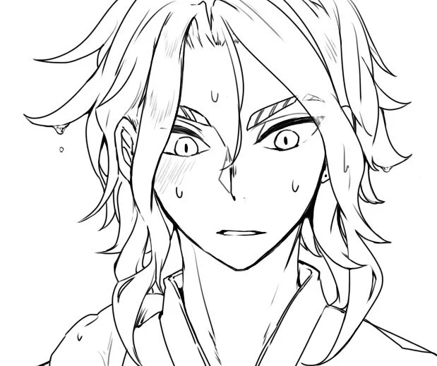 💎ニキの髪の毛下ろしてる所描くの楽しい🤤‥🥷ニキを描く時もだけど、いつも結んでるキャラの髪下ろしてる姿ってやはりグッときますな😍♡(幻覚 