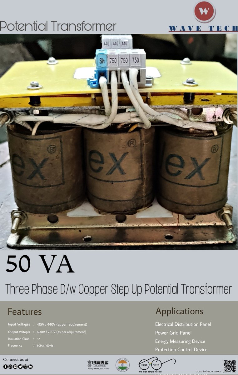 wave_tech2000's tweet image. @wave_tech2000 make 50VA Three Phase Double wounded Copper Potential Transformer
#potentialtransformer #transformers #wavetech