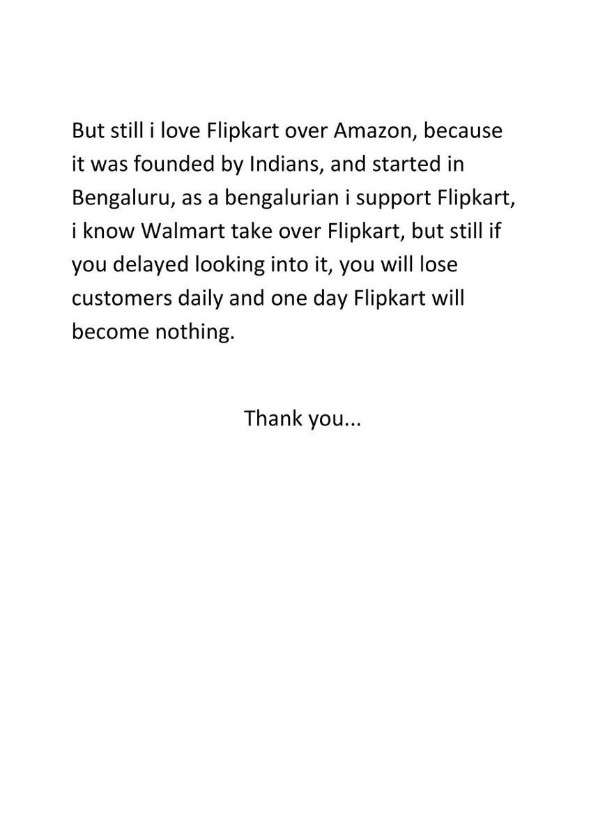 Deepusb8's tweet photo. #Flipkart #AmazonPrimeDay #myntramakesmehappy #walmart #customernosatisfaction #sachinbansal #indianecommerce #shopsy #CustomerServiceJobs #india2022 
@_sachinbansal @walmartindia @Flipkart @2GUD @FlipkartStories @binnybansal @narendramodi @Nikethpatel @Pailamanojraj https://t.co/zEU3EnT5Dl
