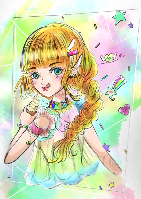 色を塗ると印象が変わって面白い
(*'艸`)🌟🌟🌟 