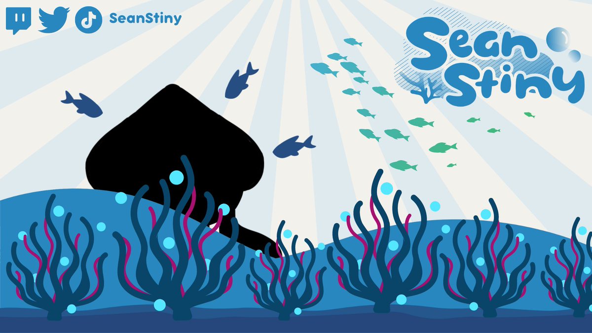 SeanStiny's tweet photo. Who’s that lurking at the bottom of the ocean? The fish seem curious about something. 👀

#vtubers #envtubers #vtuberuprising https://t.co/xiRbWApvAY