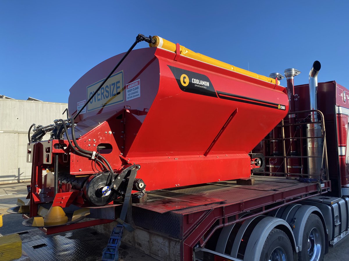 Another truck mount spreader heading out the gate #coolamonspreader