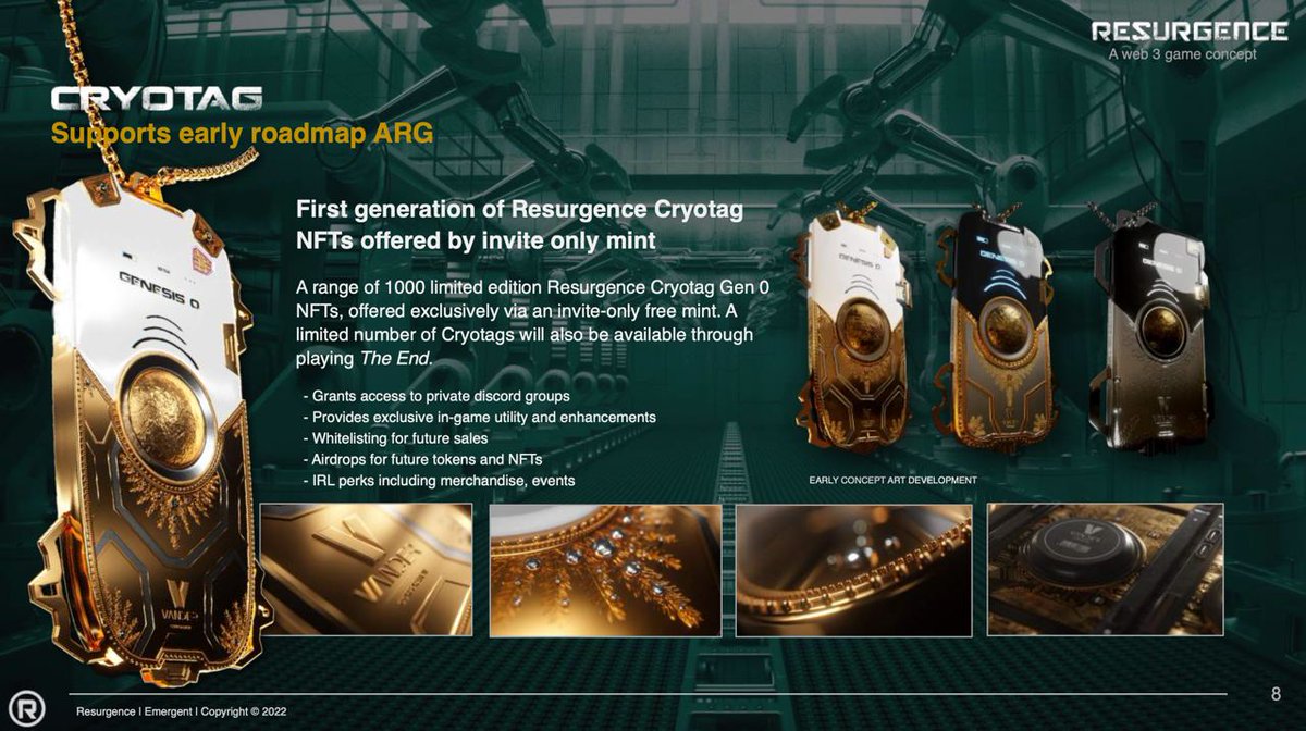 <a href="/ResurgenceGame/">Resurgence 🅧</a> @CPGCLUB <a href="/chriscantino/">Chris Cantino</a>
Premint for CPG Genesis holders to come into our invite only Resurgence Genesis NFT next month.  Built by AAA game studio &amp; this NFT will have a ton of utility in game.  Only 1k supply. 🙏
premint.xyz/resurgence-x-C…