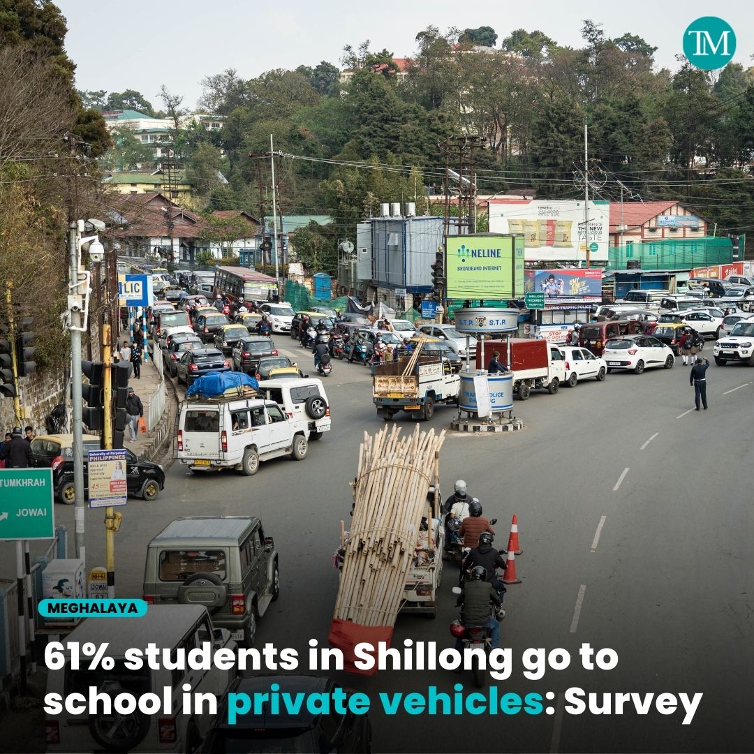 TheMeghalayan's tweet photo. A recent survey conducted for 19 schools and 6,510 parents in Shillong by the office of the Deputy Commissioner, East Khasi Hills, revealed that 61 per cent of students go to school in private vehicles. 
#news #meghalayanews #TheMeghalayan #Schools #traffic #trafficcongestion https://t.co/waA5kMzqeQ