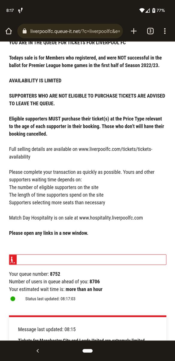 mars_pirate's tweet photo. Was constantly refreshing the page from 6am... Finally got in the que at 6:30 and I'm 8,752 not a chance. https://t.co/iVo5ljp9qG