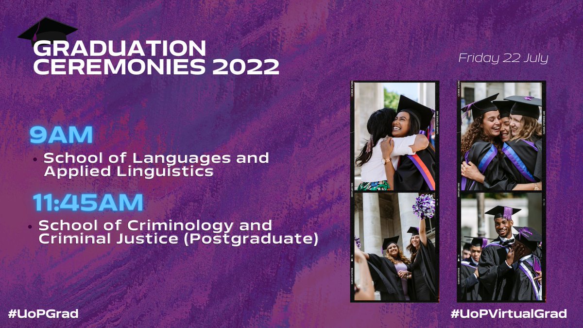portsmouthuni's tweet image. It's the last day of graduation celebrations and we're sad that it's coming to an end😭
 
Don't miss out on the last of the ceremonies, watch the live streams here: uni.port.ac.uk/3c1vYKP

ConGRADulations once again to everyone 🎓🥳

#PortsmouthUni