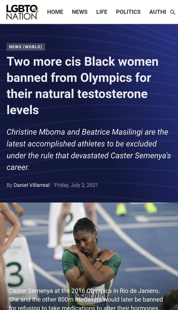 When we say that holding trans women to impossible biological standards for womanhood will also affect cis women, this is what we mean. It's no surprise that black women, who have a history of being excluded from white supremacist feminine standards, are targeted.