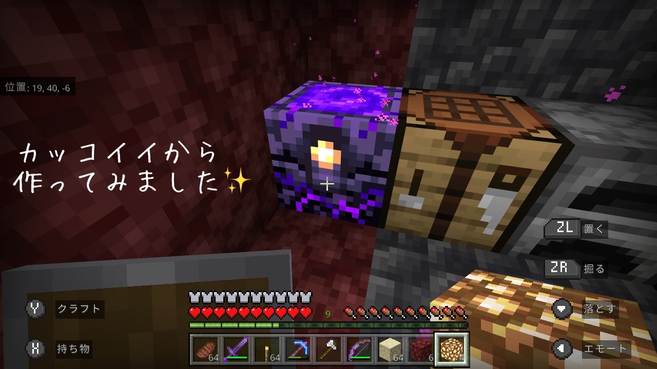 むらさき マイワールドでエリトラを取りに行きました 様々なバグで失ったエリトラたち いつかswitchでもまともに飛べるようになると信じて 今回のエリトラは名前を付けました マイクラ マインクラフト Minecraft T Co