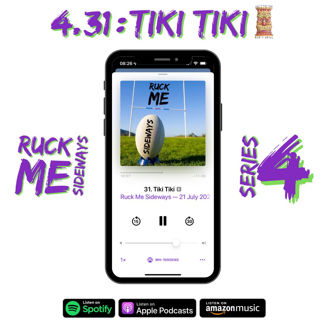 It’s finally here… 🗿

The Tiki Tiki Special live &amp; direct from <a href="/jayclark0106/">Jason Clark 🏉📸🏴󠁧󠁢󠁷󠁬󠁳󠁿</a>’s infamous Tiki Tiki Bar!

Follow the link below to catch up on 20 minutes of pure nonsense now 👇 

ruckmesideways.buzzsprout.com

Ruck off 🏉