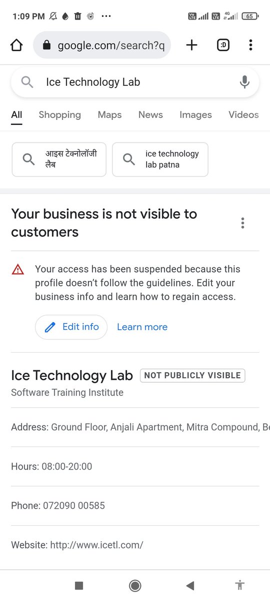 imsuryanshu's tweet photo. @GoogleMyBiz Kindly help me my profile are still suspended 

Google information
https://t.co/UXIlmBwIpp https://t.co/tQVX1DOw7t