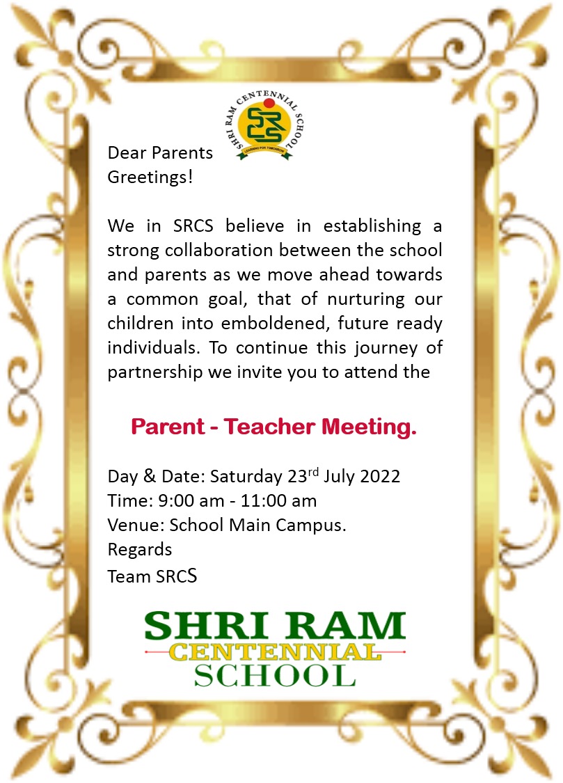 shriramindore's tweet image. #invitation #srcsindore #PTM #ParentsTeacherMeeting #saturday