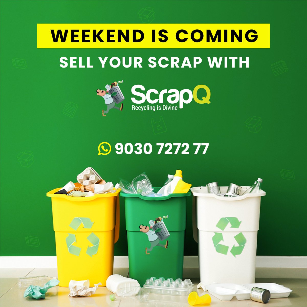 ScrapQ_recycle's tweet photo. Time to sell your recyclables!
Get the best value on over 150+ items in various categories.

Book an appointment with the experts today, call +91 90307 27277

#ScrapQ #Recycling #Recycle #scrapcollection #Hyderabad #Vizag https://t.co/z5CG4rawky