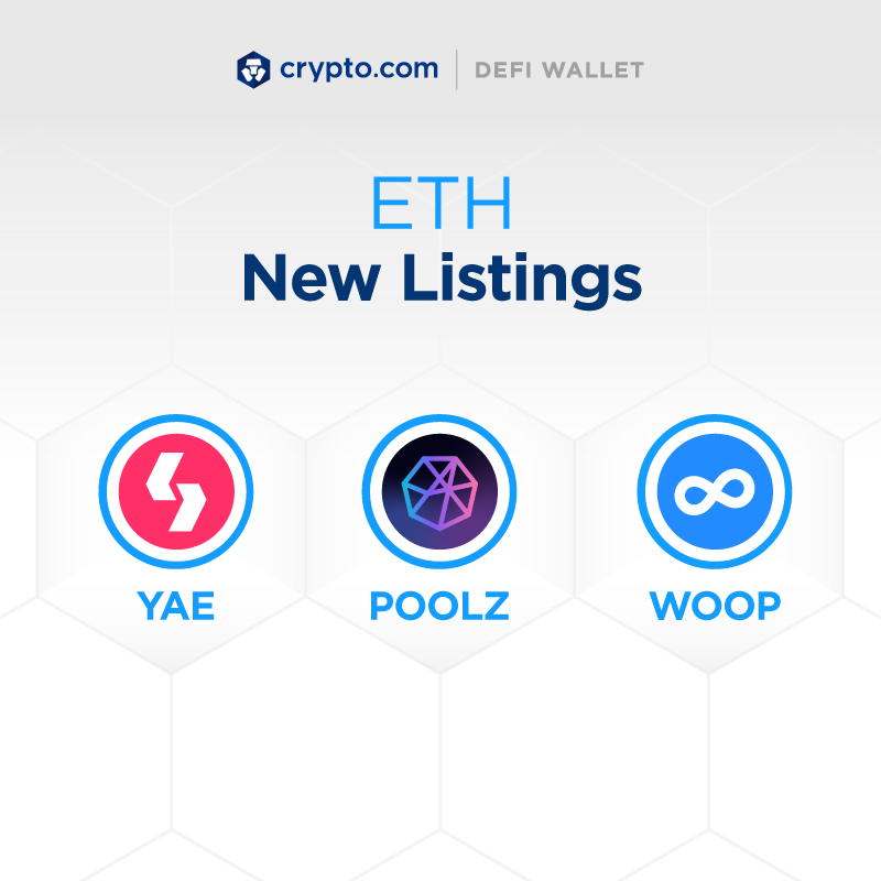cryptocom's tweet photo. 1️⃣4️⃣ New DeFi Wallet token listings this week incl. $NFTART $OOE $YAE $POOLZ $REVV $XED $WOOP $XTM
 
🚀 You can store 700+ tokens across 22 chains in the Crypto․com DeFi Wallet*
 
Swipe listings below 👇
 
📥 https://t.co/Qler4TXOlI
 
*Separate from the App and Exchange listings