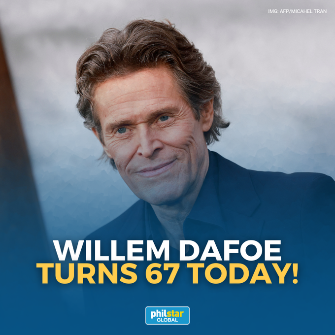 HAPPY BIRTHDAY, WILLEM DAFOE! Today, July 22, 2022, is American actor Willem Dafoe s 67th birthday! 