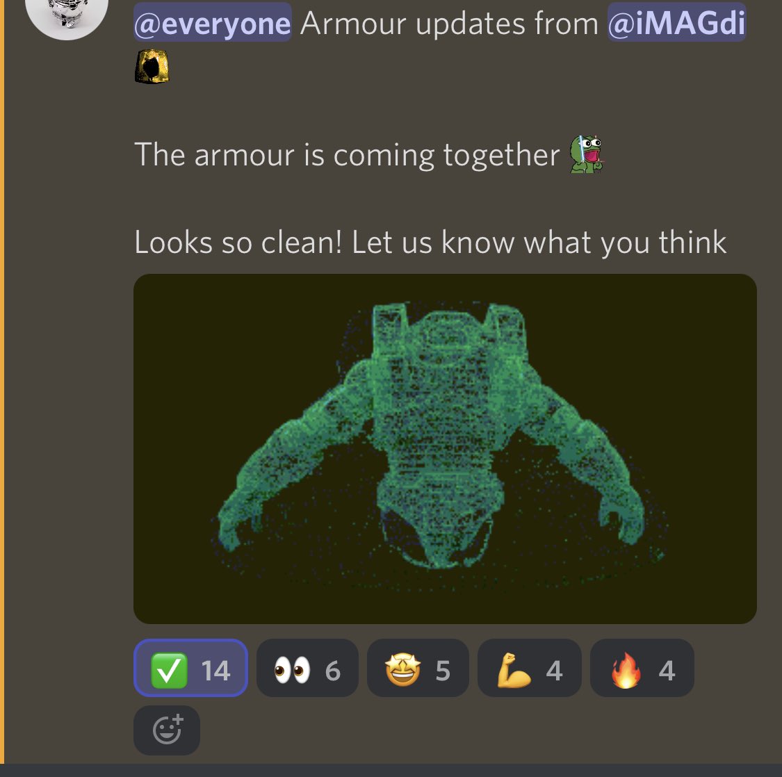 We have just released a sneak peek of the armor part of the Chief ! 

Join our discord now to be part of the community ! 

#NFTs #NFTartist #NFT #Solana #sol #SolanaNFT #SOL #nftart