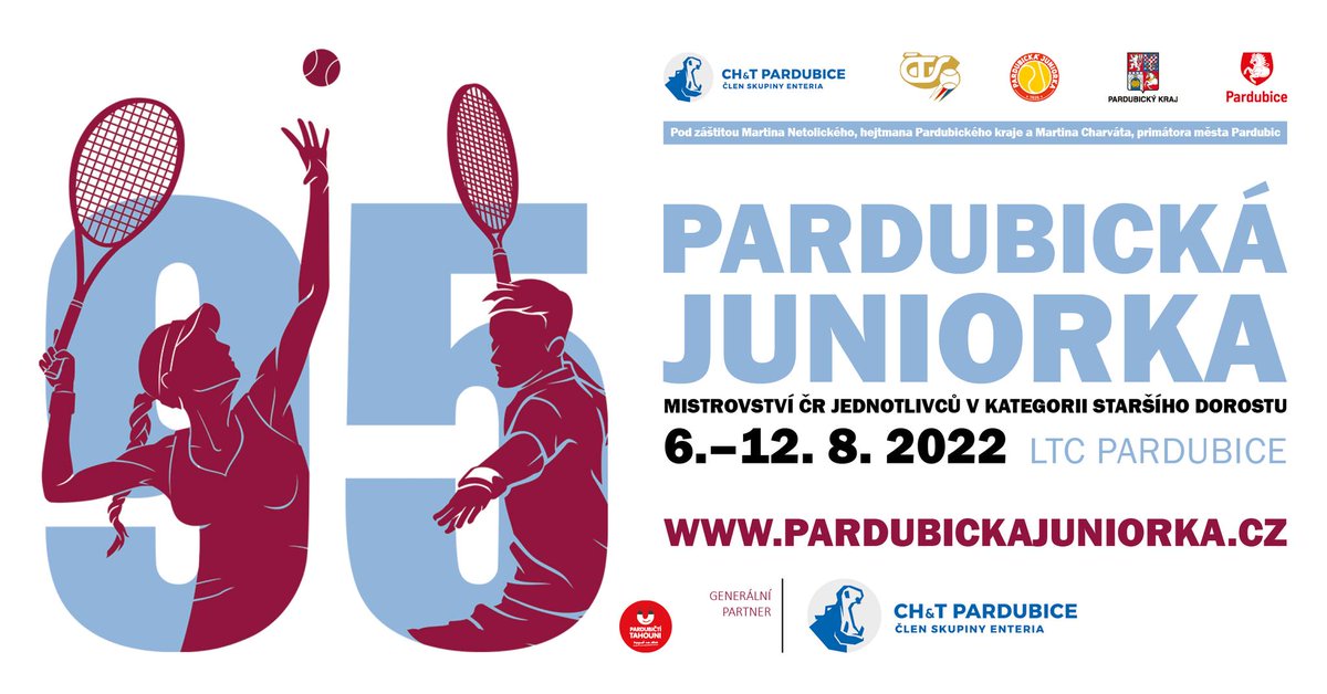 MestoPardubice's tweet photo. Další významná sportovní událost pomalu klepe na dveře 🤓 Tak co, junioři, kdopak si letos odnese titul? 🧐
6. - 12. 8. 2022 LTC PARDUBICE
#tenis #pardubickajuniorka #juniori https://t.co/2lKudvzSMk
