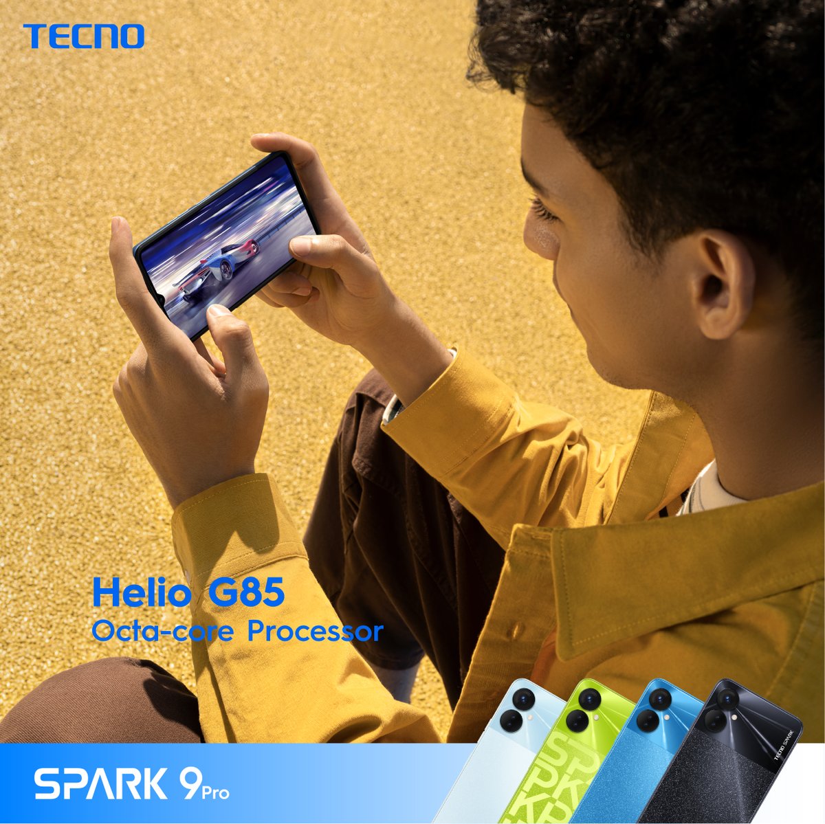tecnomobile's tweet photo. Playing games in #SPARK9Pro now is an ultimately stable and smooth enjoyment due to the support of its Helio G85 octa-core processor.

#TECNO #SPARK9Pro #G85 https://t.co/UxZK8w7frb