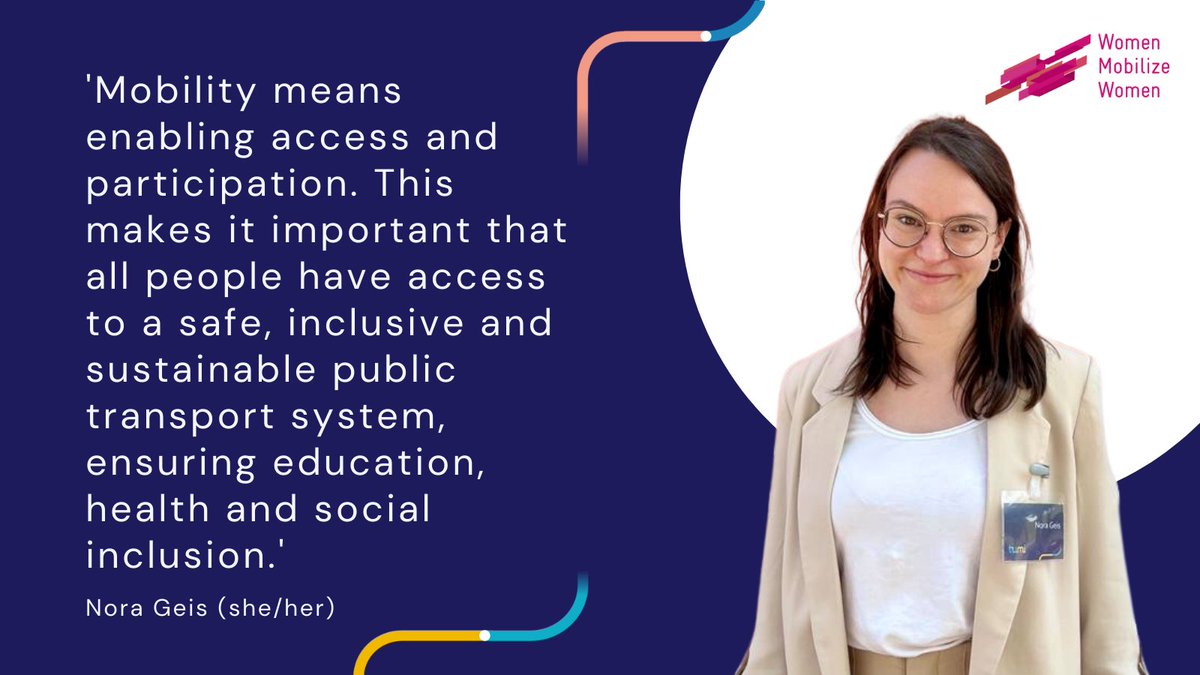 WomenMobilize's tweet photo. We are #WomenMobilize Women! 📣 Nora is an intern with @tuminitiative and a great support to Women Mobilize Women. 'There is still a long way to go before we achieve #genderequitable mobility. WMW is making an important contribution to this and empowering women around the world.' https://t.co/6OEUH8yEz9