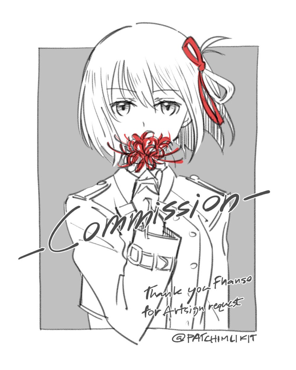 [Commission] Nishikigi Chisato (Lycoris Recoil) sketch + Chisatos clothes swap (reupload) #artsign

These two illustrations were requested by my friend, and she agreed to share them without a watermark ✌ 