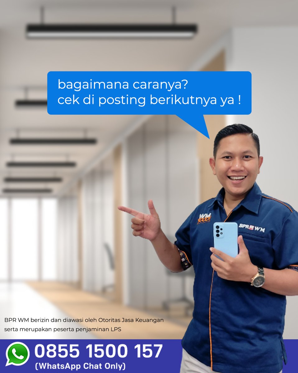 BPR_WM's tweet photo. Udah siap ke BPR WM buat daftar akun Klik WM eh ternyata jalan macet.

Tenang saja pendaftaran akun Klik WM sekarang bisa secara online lhoh.
Lalu bagaimana caranya?
yuk cek di postingan berikutnya ! https://t.co/1z6PEx4ScX