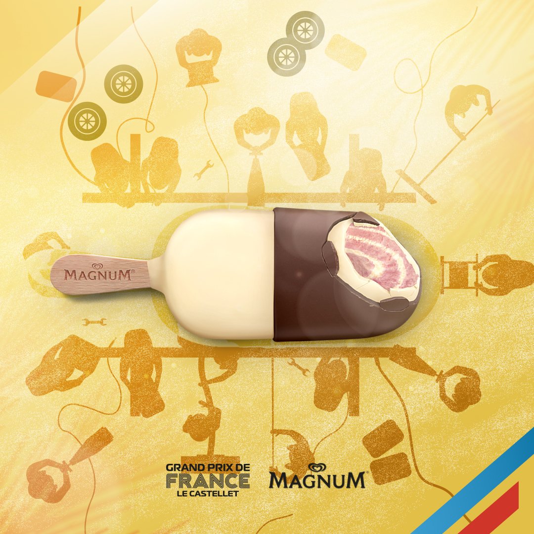 Pit Stop : Magnum Remix pour une pause fraîche &amp; gourmande. Et c'est reparti ! #FideleAuPlaisir #GPFrance