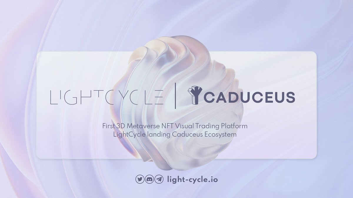 We‘re proud to announce LightCycle as the first #metaverse platform @Caduceus_CMP ecosystem incubated by Caduceus.

#Caduceus is the first metaverse protocol with decentralised edge rendering, dedicated to providing an infrastructure layer of  metaverse development.