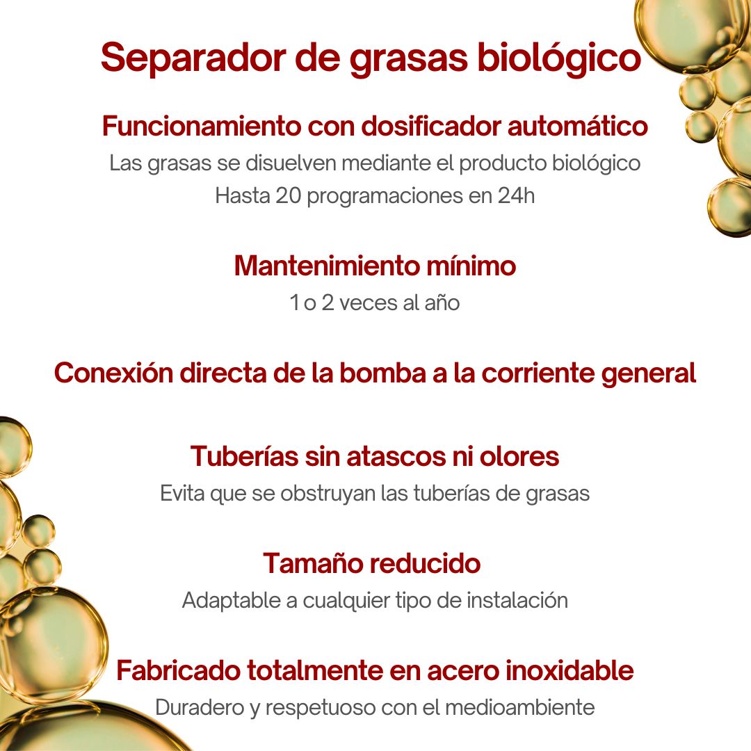 #Separadordegrasas fabricado en #aceroinoxidable  especialmente diseñado para la #hostelería. La eliminación de residuos alimenticios y grasas se basa en la utilización de microorganismos capaces de convertir las grasas en compuestos orgánicos biodegradables
