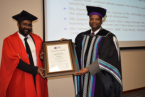 theNWU's tweet photo. #NWUNews - On 14 July 2022, NWU professor in the subject group Physics, Prof Amare Abebe Gidelew, presented his inaugural lecture titled “Matters of Gravity: The how and why of cosmic evolution”. 

Read more: https://t.co/kr5BC67J12. 

#MyNWU #NWUAcademics https://t.co/yFYEbydPai