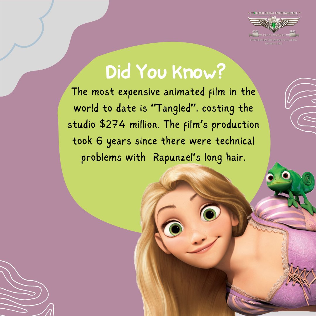 The longer the hair, the longer the effort. 💁‍♀️ 

#starmarkdigitalentertainment #rapunzel #rapunzelhair #disney #disneyfacts #animation #animationfacts #animators #2danimation #3danimation