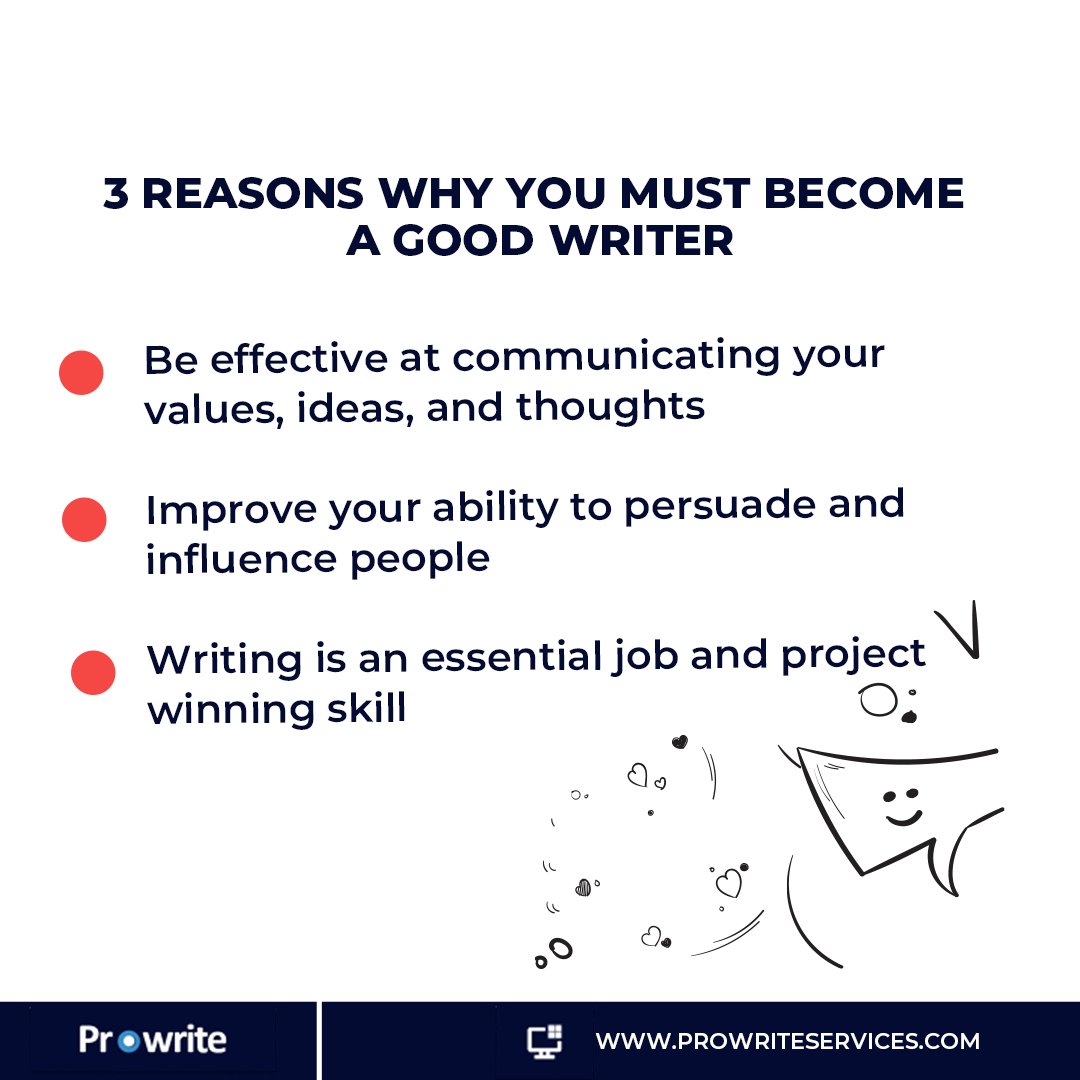 Prowriteservice's tweet photo. Writing has become the primary way we gather information, interact, and connect with people in recent times, and excellent writing skill has become an essential skill every employee must possess.

#excellentwriting
#write https://t.co/HSXV2Y9QI6