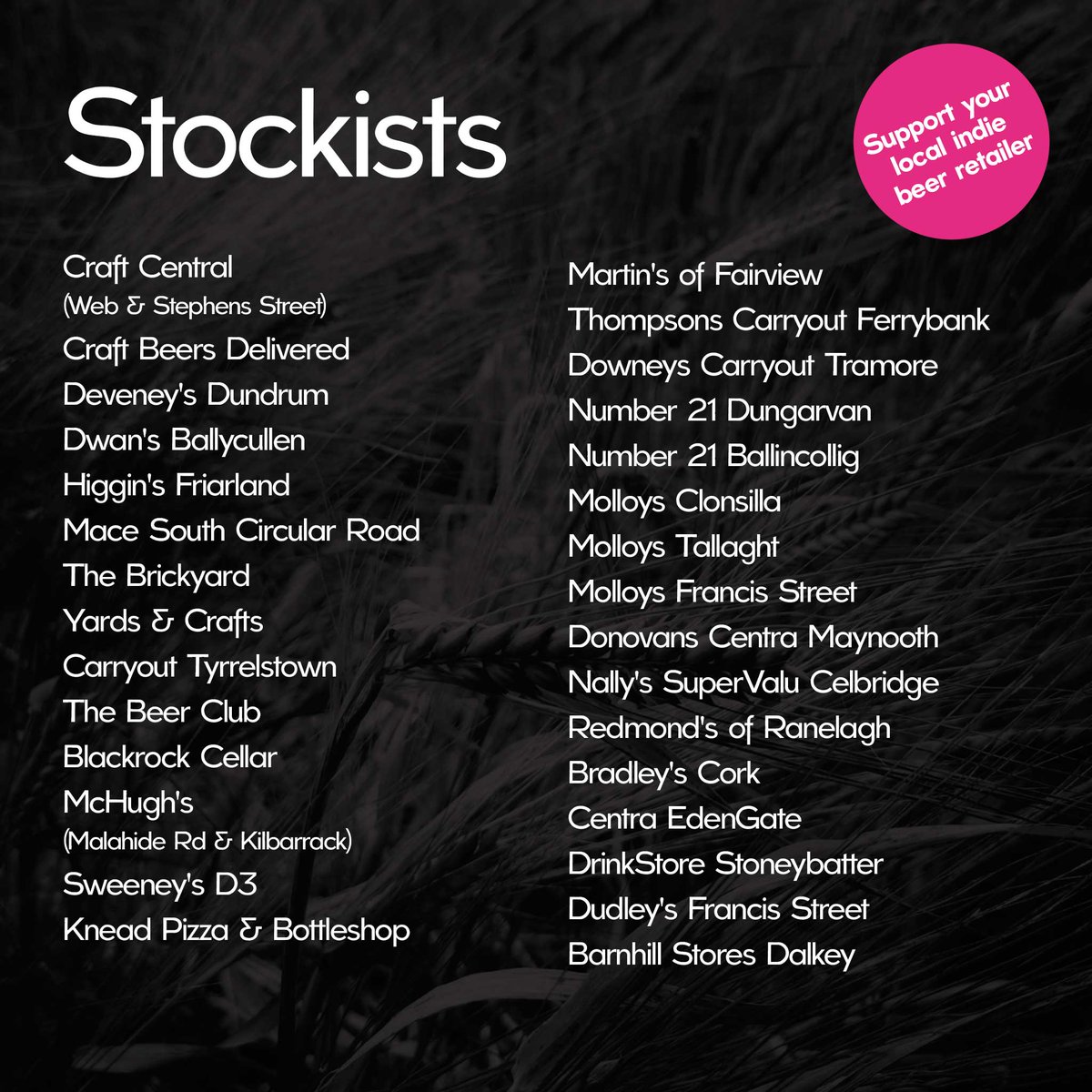 Plenty of new Stockists added to the list. Most have all 3 beers. Sure, grab a few cans to see you through the weekend. #outerplacebrew #irishbeer #hazybeer #juicybeer #freshcans #irishcraftbeer #craftbeer