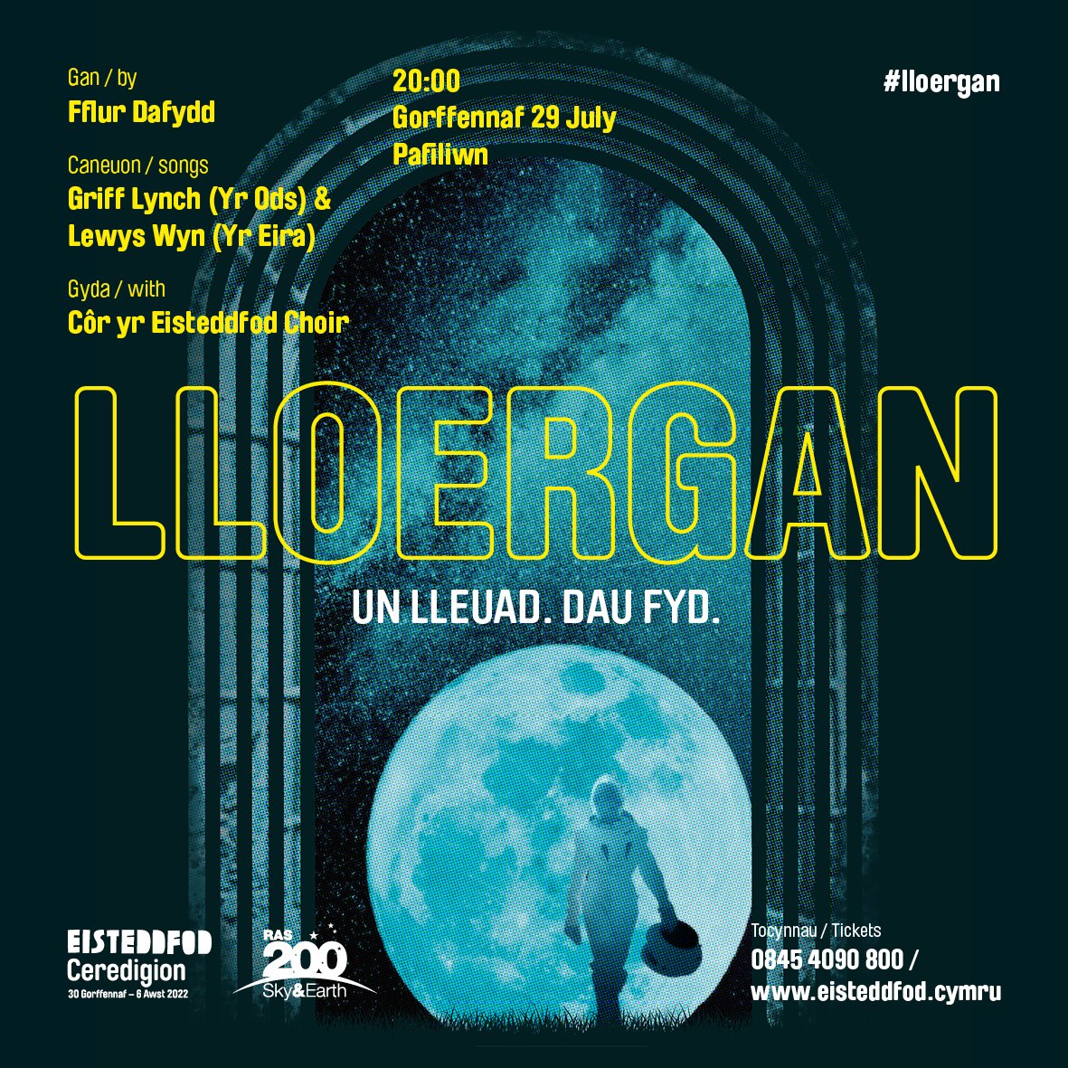 Sengl newydd - Lloergan - gan cyfansoddwyr ein cyngerdd agoriadol eleni - <a href="/grifflynch/">Griff Lynch</a> a <a href="/LewysWyn/">Lewys Wyn</a>. 

Gwrandewch nawr → bit.ly/3Pu94dY
Tocynnau → eisteddfod.cymru/2022-lloergan
