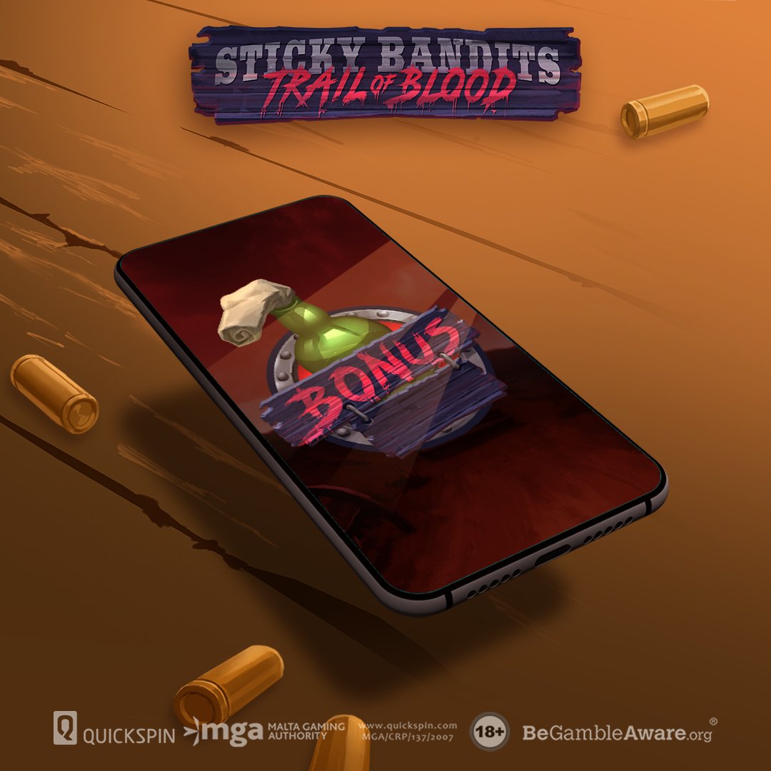 Do you know what’s bloody brilliant in Sticky Bandits Trail of Blood? Our ‘Blood Line’ in the Free Spins Bonus. If you nail down a blood line of bandits in the free spins, they stay sticky for the rest of the bonus game and pay 300x per spin! That’s some badass Sticky Wilds! &#129321;