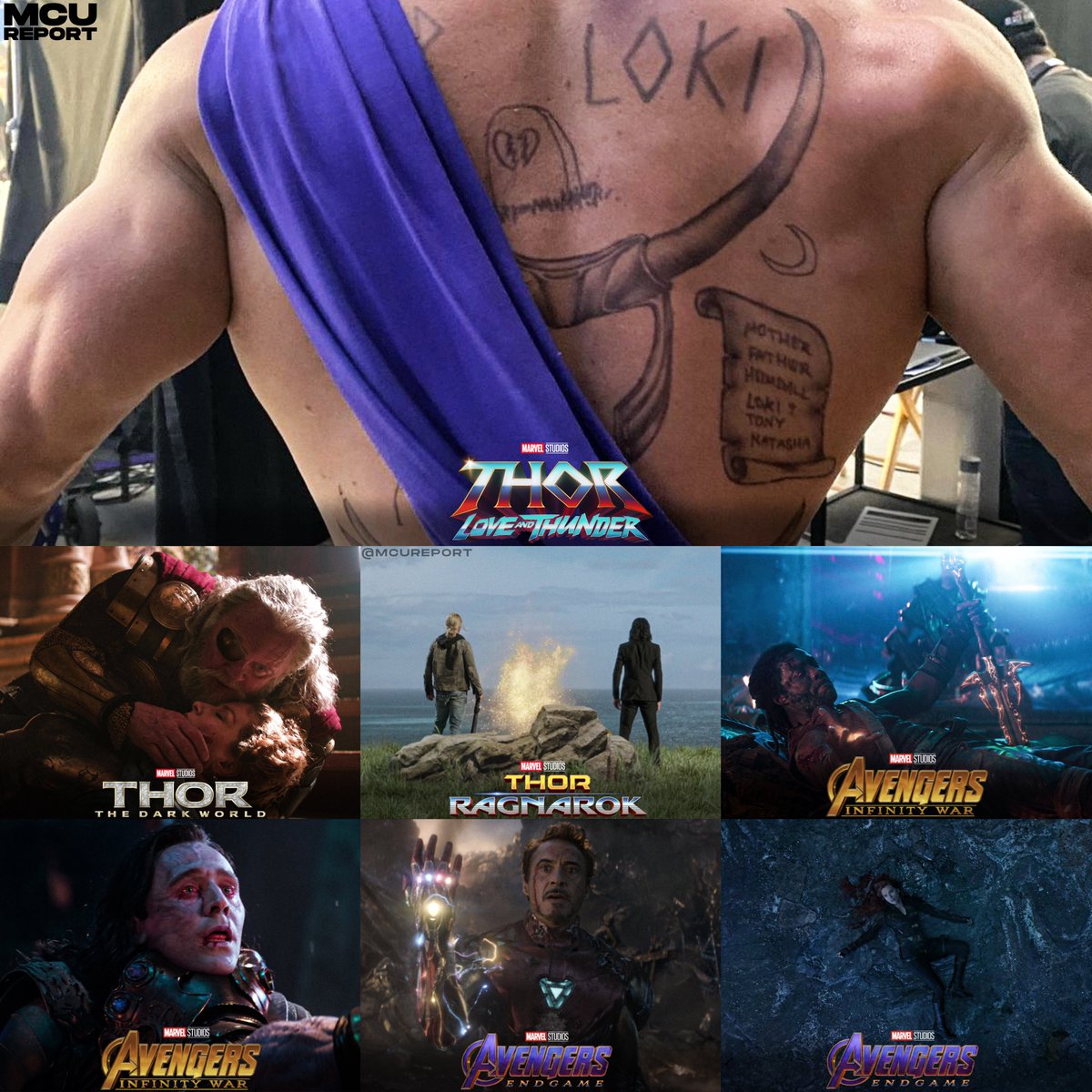 RT @MCUReport: Thor’s back tattoo with names of fallen heroes and family #ThorLoveAndThunder https://t.co/tVyx2ZKkBh