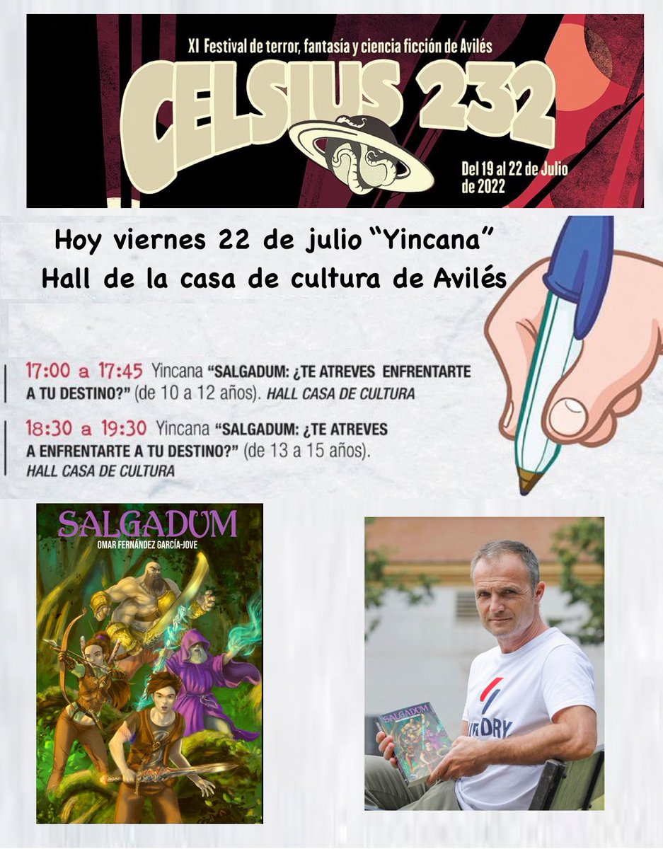 Hoy en el  <a href="/festivalcelsius/">Celsius 232</a> yincana <a href="/Salgadum/">salgadum @omarfgj</a> a las  17:00 y 18:30 en el  hall de la casa de cultura Te la base  a perder? Será mejor de lo que te imaginas #celsius2022