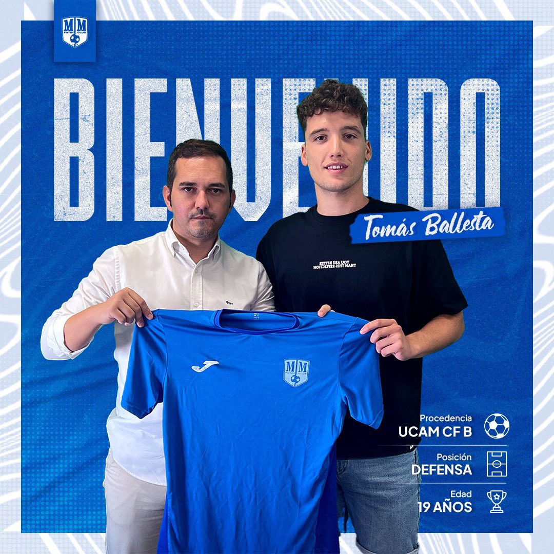mmfc_cantera's tweet photo. #OFICIAL | 

📋 @Tomasbeltran_5, jerarquía y experiencia al servicio de nuestro filial del @marmenorfc. 

🖇 El futbolista natural de Huercal Overa ha militado en #LaCañada y @U_D_Almeria. Llega procedente del @UCAMMurciaCF B. 

#SigamosHaciendoHistoria ⚔️ https://t.co/aEtbPImFXd