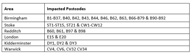 The Commonwealth Games start today and run until Monday 8th August.

Birmingham and the West Midlands will host this year.  Whilst we anticipate minimal disruption across the 12 days of events, there will be localised road closures and travel restrictions. #CommonwealthGames