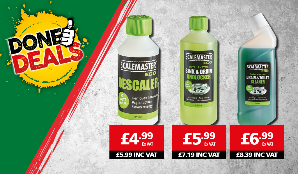 Looking for environmentally friendly cleaning products? Then check out Scalemaster! This fantastic range is super effective and suitable for both home and professional use!

Take a look in our current #DoneDeals, or order online at: bit.ly/3P1S3qZ Offer ends: 30/09/22