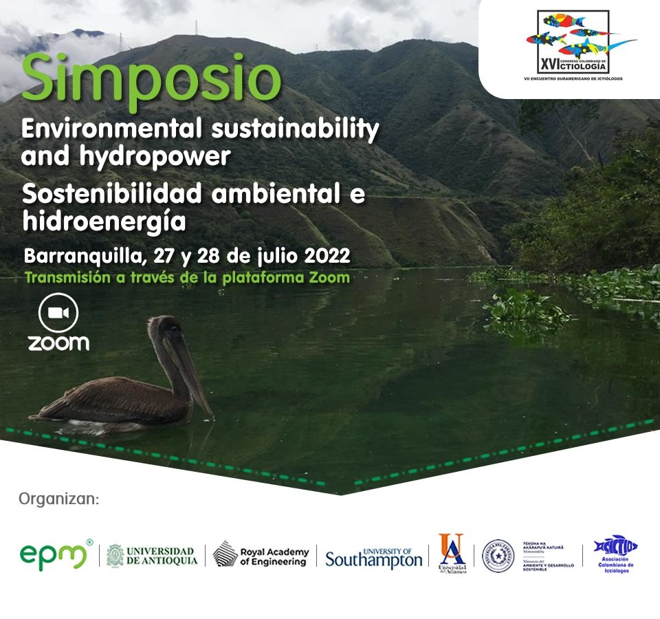 test Twitter Media - SHAASAN network invites you to register
🌊Symposium in Hydropower & Environmental Sustainability: July 27-28 2022 Colombia
Keynote: @Paul_Kemp_Fish 
🌎Please register you interest for the ZOOM meeting using this form.
https://t.co/kmx2czirWA
🐟
https://t.co/pS3Sf7LScG 
@UoS_ICER https://t.co/KDOh9hnKhc