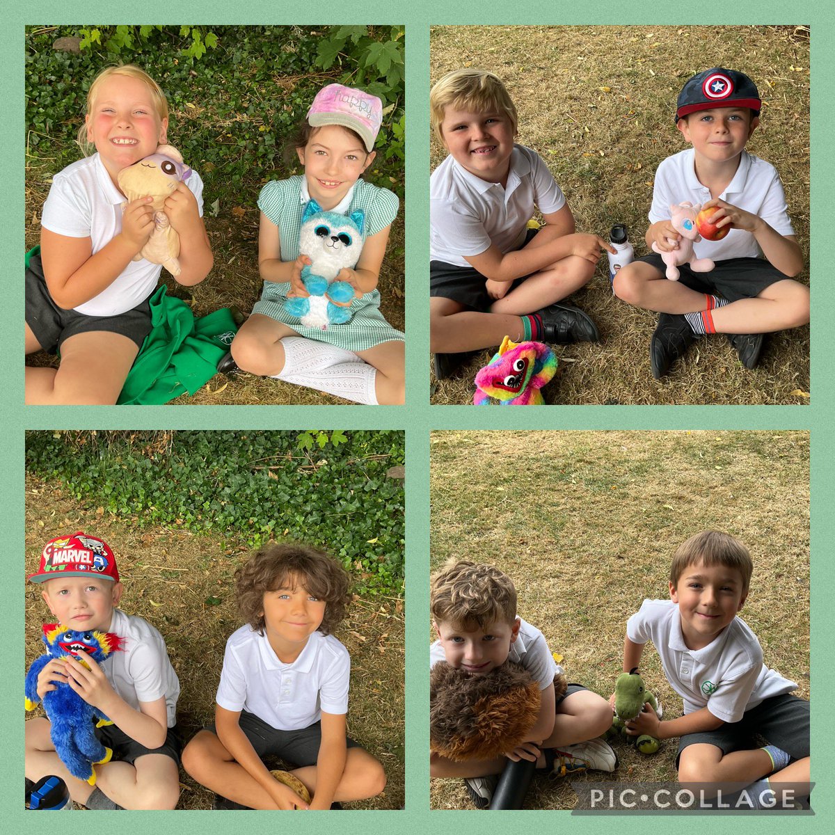 cwp_usk's tweet photo. Dosbarth Usk enjoying their teddy bears picnic as their class reward today. Well Done!@cwp_usk https://t.co/ZqsH9AxXlf