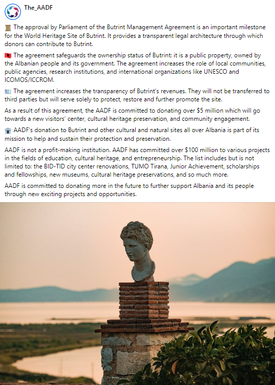 📜 The approval by Parliament of the Butrint Management Agreement is an important milestone for the World Heritage Site of Butrint. It provides a transparent legal architecture through which donors can contribute to Butrint.

📷Read more 👇