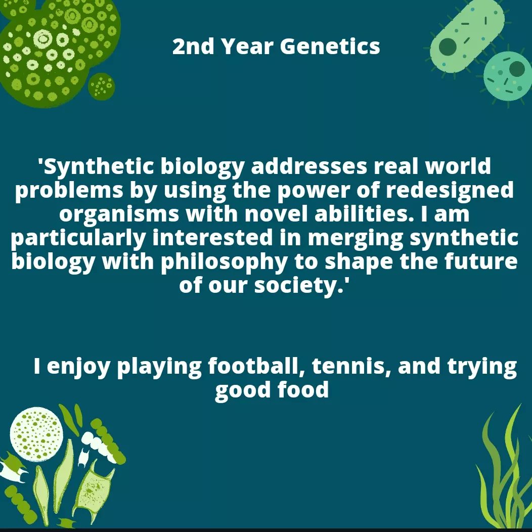 Meet our team! Franco Herrera is a 2nd Year Genetics student and he is currently our Head of Wet Lab and part of the Entrepreneurship team!
#iGEM #Syntheticbiology