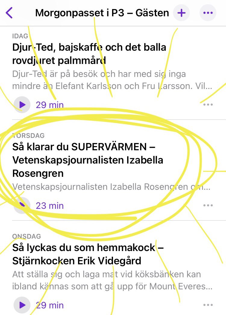 IRosengren's tweet photo. Poddversionen är uppe!!! Har lyssnat på morgonpasset varje dag i typ tio år och plötsligt finns mitt namn i flödet. Overkligt! @MorgonpassetiP3 #bokenhetta https://t.co/5o8BFjwJrr