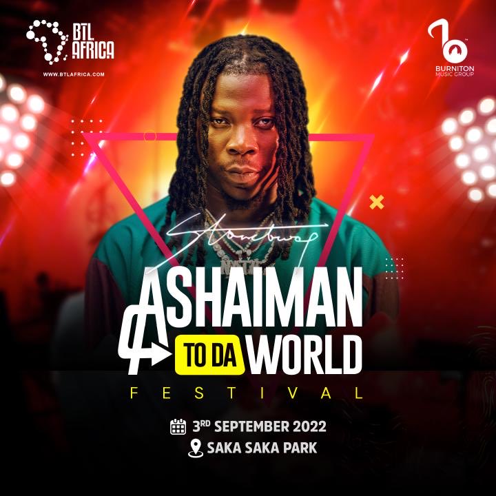 Let’s gooooooo🔥🔥🔥🔥
#AshaimanToTheWorldFestival
#ATTWF22
@stonebwoy ❤️💡🚀🚀🚀🚀