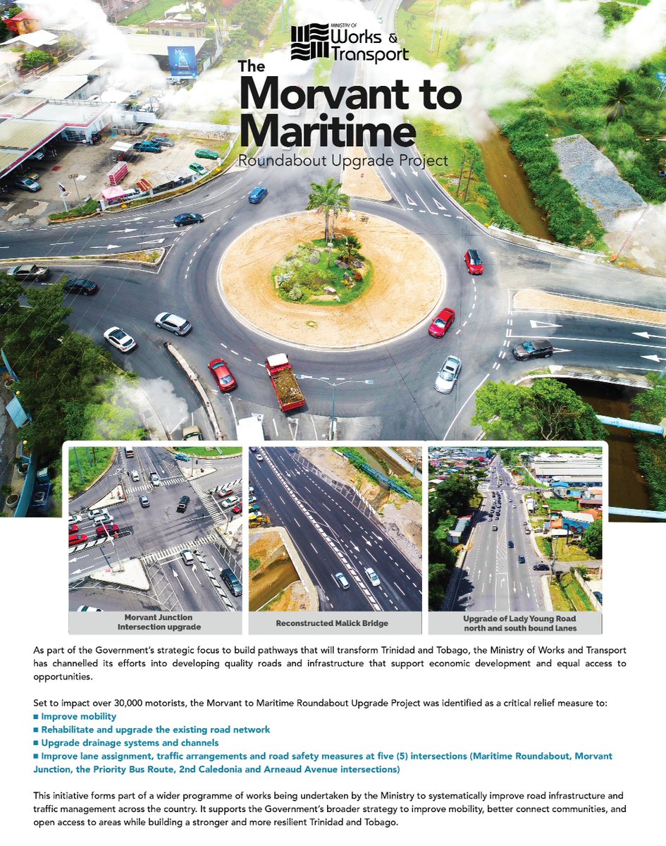 mowigovtt's tweet photo. Residents and commuters can look forward to:
🟦 Improved Mobility
🟦 Upgraded Drainage Systems and Channels
🟦 Improved Lane Assignment
🟦 Improved Traffic arrangements
MOWT #MOWTinAction #roadrehabilitation #morvant #morvanttomaritime #PURE #PBR https://t.co/SXBPektLTD