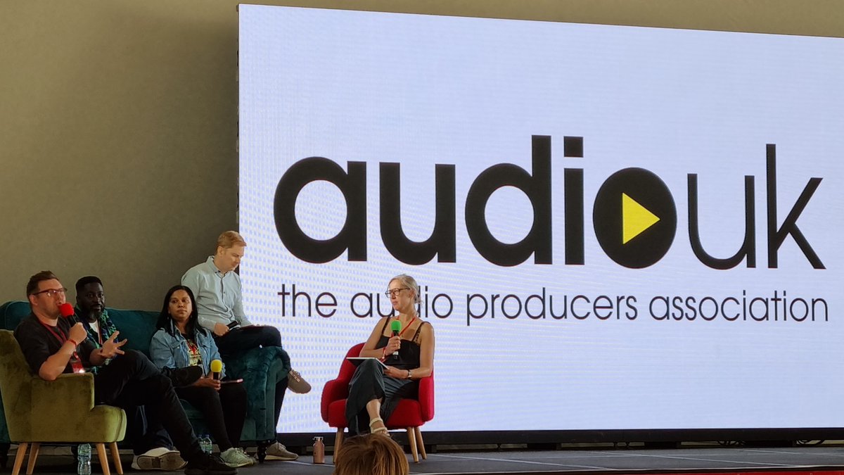 WeAreAudioUK's tweet image. Thanks to AudioUK Directors 
@bpachampong @leonafenzo @stuartmorgan1 for their excellent session at #Grow22 on ‘How to Grow a Podcast Business’, hosted by our MD 
@chloestraw #britishpodcastawards #podcasting #podcastgrowth #podcast