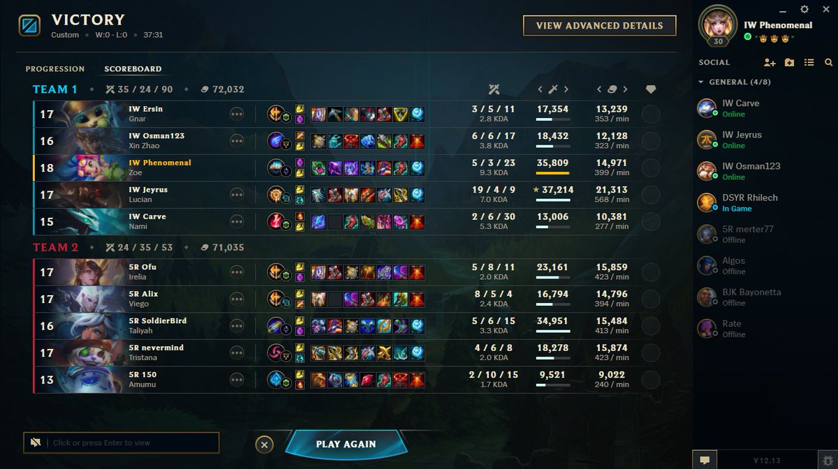 oynadığımız en kötü hafta olabilir gg <a href="/5roningg/">5 Ronin</a>