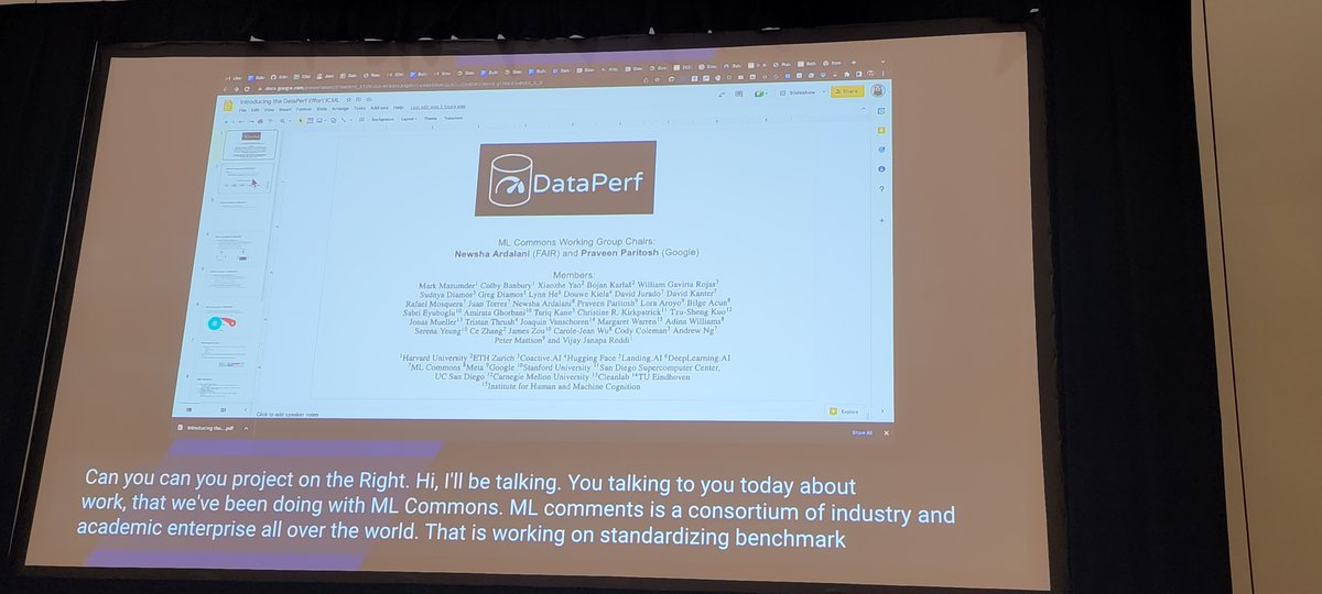 ImageSnippets's tweet image. Praveen Paritosh introducing the mission of the #dataperf group. @DataCentric_AI  #datacentricAI #MachineLearning #ICML2022 @heuristicity